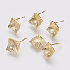 Brass Stud Earring Findings KK-R058-186G-1