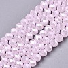 Electroplate Glass Beads Strands EGLA-A034-J4mm-A03-1
