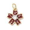 Brass Pave Clear Cubic Zirconia Pendants LS-KK-H255-06G-02-1