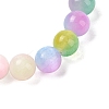Natural Selenite Round Beaded Stretch Bracelets for Women G-U005-02E-2