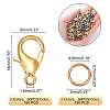 180Pcs 3 Colors Iron Open Jump Rings IFIN-FH0001-52-5