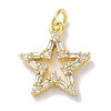 Rack Plating Brass Micro Pave Cubic Zirconia Pendants KK-Z039-23G-1