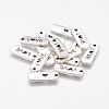 Tibetan Style Alloy Rectangle with Word Love Pendants TIBEP-Q043-069-RS-1