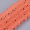 Spray Painted Glass Beads Strands X-FGLA-T001-001F-1