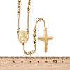Rosary Bead Necklace with Crucifix Cross NJEW-L450-10G-3