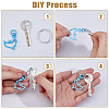 32Pcs 4 Styles Zinc Alloy Enamel Swivel Clasps FIND-HS0002-01-5