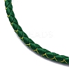 Polyester Cord Braided Bracelet Makings MAK-Z003-01G-21-2