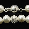 Shell Pearl Necklaces NJEW-G048-1A-2