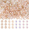 4 Strands 4 Colors AB Color Plated Opaque Glass Beads Strands GLAA-TADJ0001-20B-1