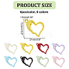32Pcs 8 Colors Spray Painted Alloy Pendants PALLOY-DR0001-01-2
