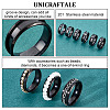 Unicraftale 10Pcs Stainless Steel Grooved Finger Ring Settings STAS-UN0039-22B-5