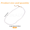 1Pc Plastic Imitation Pearl Round Beaded Necklaces for Women NJEW-LP0003-85-2