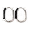 Oval 304 Stainless Steel Hoop Earrings for Women EJEW-L287-038P-01-1