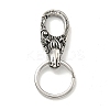 Tibetan Style 316 Surgical Stainless Steel Fittings with 304 Stainless Steel Key Ring FIND-Q101-09AS-02-1