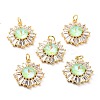 Brass Micro Pave Cubic Zirconia Pendants ZIRC-O044-21A-G-1