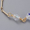 Bicone Austrian Crystal Anklets AJEW-AN00276-2