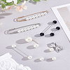 1 Set Alloy Resin Imitation Pearl Safety Pin Brooches Sets JEWB-LP0004-21-1