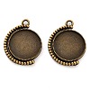 Zinc Alloy Pendant Cabochon Settings FIND-NH0001-13A-AB-1