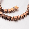 Electroplate Non-magnetic Synthetic Hematite Bead Strands G-F300-24A-08-1