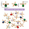 16Pcs 8 Colors Glass Pendants GLAA-GA0001-31-2