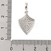 Rack Plating Brass Micro Pave Clear Cubic Zirconia Pendants X-KK-S380-37D-P-3