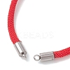 Nylon Round Cord Slider Bracelet Makings AJEW-JB01516-3