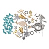 DIY Stainless Steel Findings & Steel Wires & Brass Beads & Acrylic Beads Kits DIY-XCP0003-25-2