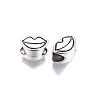 Tibetan Style Alloy European Beads TIBE-S314-97AS-RS-1