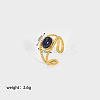 Oval Synthetic Blue Goldstone Ring WQ5111-1-1