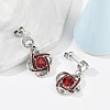 304 Stainless Steel Flower Stud Earrings EJEW-A119-05P-2