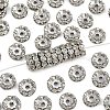 Brass Rhinestone Spacer Beads RB-A014-L10mm-01P-1