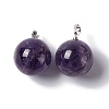 Natural Amethyst Pendants G-G926-02P-05-2