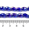 Transparent Electroplate Glass Beads Strands EGLA-A037-T6x8mm-B03-4