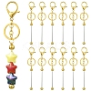 10Pcs Alloy Bar Beadable Keychain for Jewelry Making DIY Crafts KEYC-YW0001-28G-1