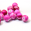 Spray Painted Drawbench Acrylic Round Beads ACRP-S657-12mm-M-2