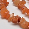 Chip Natural Red Aventurine Beads Strands X-G-N0134-10B-2