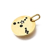 Twelve Constellations 304 Stainless Steel Enamel Pendants STAS-A148-01G-02-2