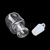 Clear Glass Wishing Bottle Pendants GLAA-A010-01F-3