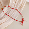 Feaceted Rondelle Glass Beaded Necklaces LK3957-8-1