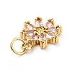 Rack Plating Brass Micro Pave Cubic Zirconia Charms ZIRC-F129-34B-G-3
