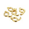 Golden Plated Alloy Letter Pendants PALLOY-J718-01G-Q-2