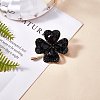 Cubic Zirconia Clover Brooch Pin JBR105F-2
