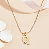 1pc 304 Stainless Steel Letter Pendant Necklaces NJEW-LP0001-38Q-G-3
