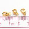 Golden Tone Alloy Lobster Claw Clasps X-J0APX021-3