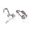 Tarnish Resistant 304 Stainless Steel Clip-on Earring Converters Findings STAS-O110-20P-3