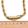 8MM 304 Stainless Steel Rope Chain Necklaces NJEW-C099-07B-G-5