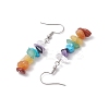 Natural Mixed Stone & Synthetic Turquoise Dangle Earrings EJEW-JE06032-4