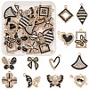 24Pcs 12 Styles Alloy Enamel Pendants ALRI-FS0001-05-1
