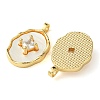 Brass Micro Pave Clear Cubic Zirconia Pendants KK-M277-05B-G-2