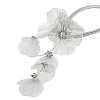 Flower Alloy Rhinestone Pendant Necklaces for Women NJEW-Z043-02P-4